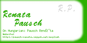 renata pausch business card